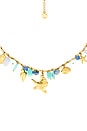 view 2 of 2 Azzure Charm Necklace in Gold & Turquoise Charms