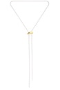 view 1 of 3 Lauren Two Tone Lariat Necklace in Two Tone