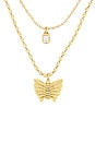 view 2 of 3 Iris Necklace in Unique Color & Gold in Unique Color & Gold 001
