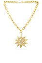 view 1 of 3 Gilded Sun Necklace in Unique Color & Gold in Unique Color & Gold 001