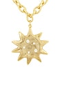 view 2 of 3 Gilded Sun Necklace in Unique Color & Gold in Unique Color & Gold 001
