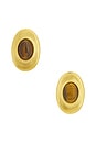 view 1 of 2 Cari Oval Earrings in Unique Color & Gold 001