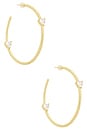 view 1 of 3 PENDIENTES DE ARO DELTA in Unique Color & Gold 001