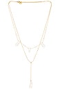 view 1 of 2 COLLAR LARIAT PEARL in Gold & Pearl
