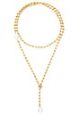 view 1 of 2 Isla Lariat Necklace in Gold & Pearl