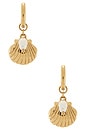 view 3 of 3 Cove Earrings in Gold & Shell