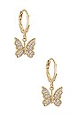 view 1 of 2 BOUCLES D'OREILLES HUGGIE BUTTERFLY EFFECT in Gold