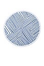 view 1 of 2 The Avalon Round Towel in Navy Blue & White