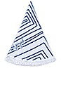 view 2 of 2 The Avalon Round Towel in Navy Blue & White