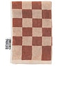 view 1 of 2 BATHHOUSE CHECK ORGANIC HAND TOWEL 핸드 타올 in Clay