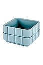view 1 of 3 Tile Square Pot in Steel Blue