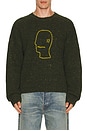 view 1 of 4 Logohead Alpaca Crewneck Sweater in Forest Green