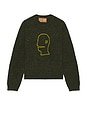 view 4 of 4 Logohead Alpaca Crewneck Sweater in Forest Green