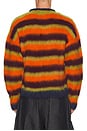 view 2 of 4 Blurry Lines Alpaca Crewneck Sweater in Orange Multi