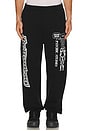 view 1 of 6 PANTALON SWEAT PSYCHIC STUDIES in Black