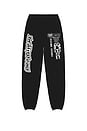 view 6 of 6 PANTALON SWEAT PSYCHIC STUDIES in Black