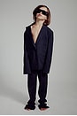view 7 of 7 Charles Pinstriped Pant in Navy Pinstripe