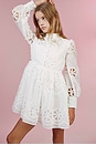 view 5 of 6 Kids Fira Floral Broderie Dress in Orchid White