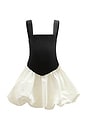 view 1 of 6 Vega Mini Bubble Dress in Black & White