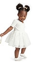 view 3 of 6 Kids Andi Rosette Dress in Orchid White