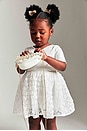 view 5 of 6 Kids Andi Rosette Dress in Orchid White