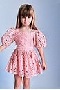 view 7 of 8 Kids Margo Broderie Mini Dress in Bliss Pink