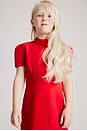 view 5 of 5 Calista Mini Bow Dress in Red