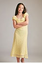 view 4 of 5 ROBE DENTELLE CLAUDINE in Canary Yellow