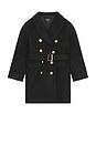 view 1 of 6 Kids Sade Double Breasted Coat in Black