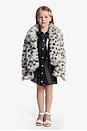 view 3 of 7 Kids Leo Faux Fur Coat in Snow Leopard