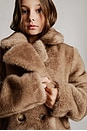 view 5 of 5 Letty Faux Fur Coat in Light Coffee