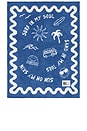 view 2 of 4 Cozychic Smileyworld Surf Stroller Blanket in Azure Tide & Cream