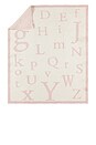 view 1 of 1 Kids Cozychic Abc Blanket in Dusty Rose & Cream