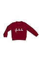 view 1 of 2 Toddler Fa La La Pullover in Holly Red