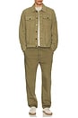 view 4 of 5 Woven Twill Relaxed Pant in Military