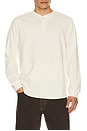 view 1 of 4 Waffle Thermal Henley in Cream