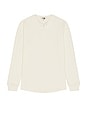view 4 of 4 Waffle Thermal Henley in Cream