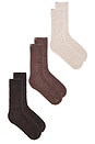 view 2 of 3 X Revolve Cozychic 3 Pair Sock Set in Umber Multi