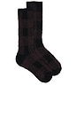 view 1 of 2 Cozychic Buffalo Plaid Socks in Umber Multi