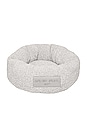 view 1 of 1 Medium CozyChic Round Pet Bed in Pearl & Silver
