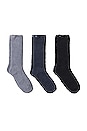 view 1 of 2 Cozychic 3 Pair Sock Set in Black Mult