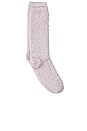 view 1 of 2 CozyChic Womens Heathered Socks in Dusty Roswhite