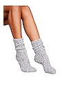 view 3 of 3 CHAUSSETTES BAREFOOT DREAMS COZYCHIC SOCKS in Graphite & White