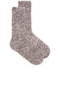 view 1 of 2 BAREFOOT DREAMS COZYCHIC HEATHERED SOCKS 양말 in Charcoal & White