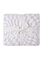 view 1 of 3 CozyChic Checkered Blanket in Cream & Stone