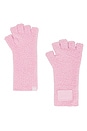 view 2 of 2 CozyChic Barbie Fingerless Gloves in Barbie Pink