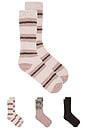 view 1 of 2 x REVOLVE CozyChic 3 Pair Winter Sock Set in Taupe Multi