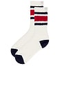 view 2 of 2 CozyChic Multi Color Tube Socks in Marine Multi
