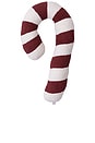 view 1 of 1 CozyChic Candy Cane Pillow in Cream & Crimson