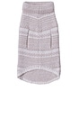 view 2 of 2 CozyChic Checkered Stripe Pet Sweater in Stone & Pearl